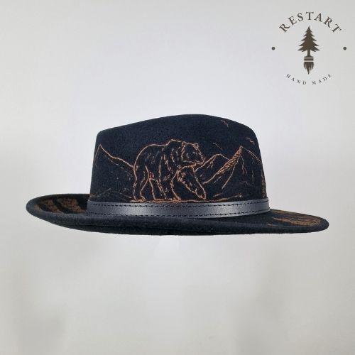 Kapelusz Fedora - czarny